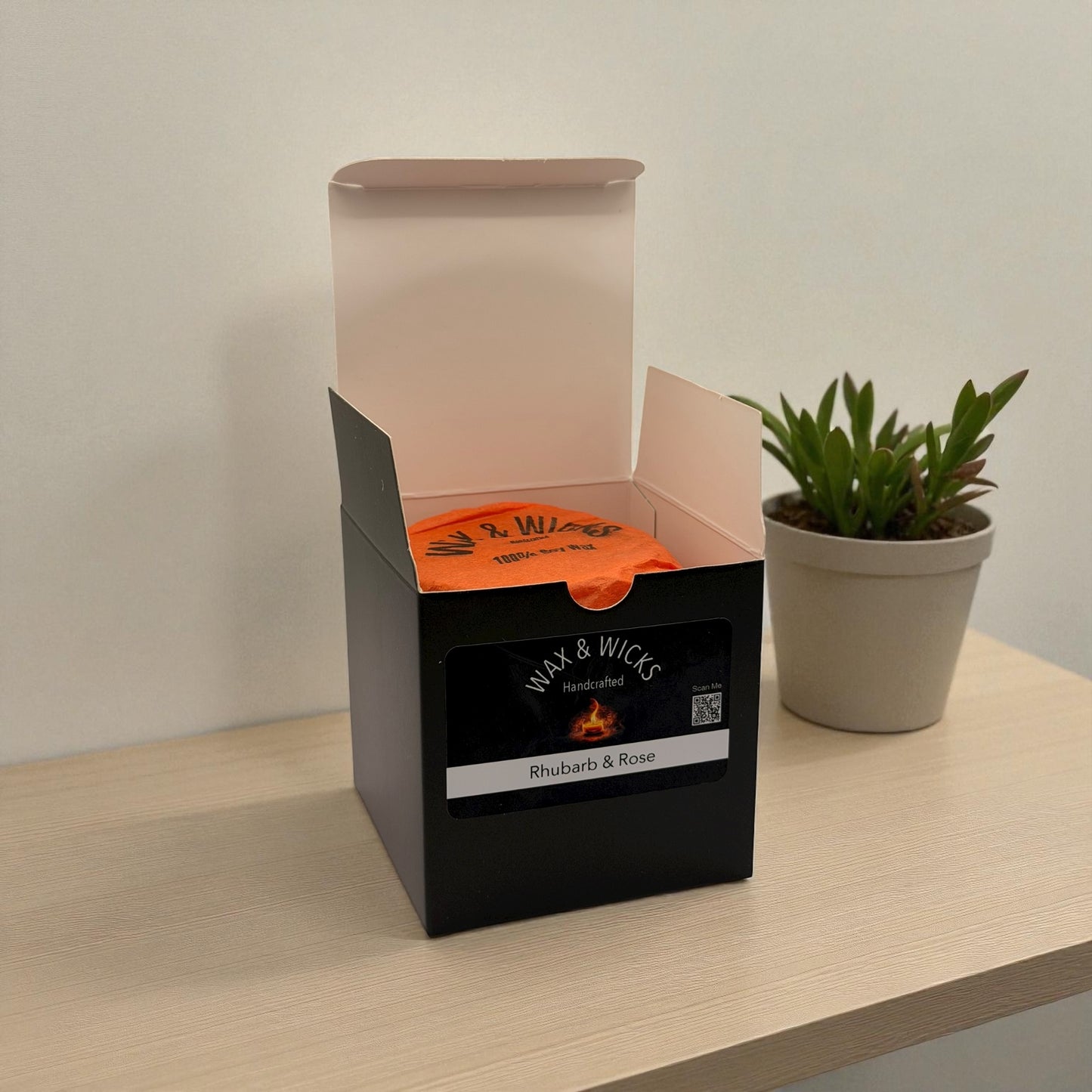 Rhubarb & Rose Classic Candle 100ml Jar